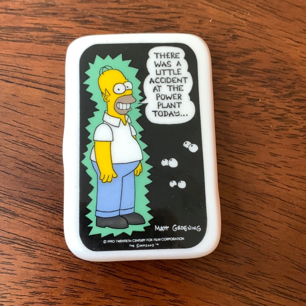 1990 The Simpsons Ceramic Homer Magnet